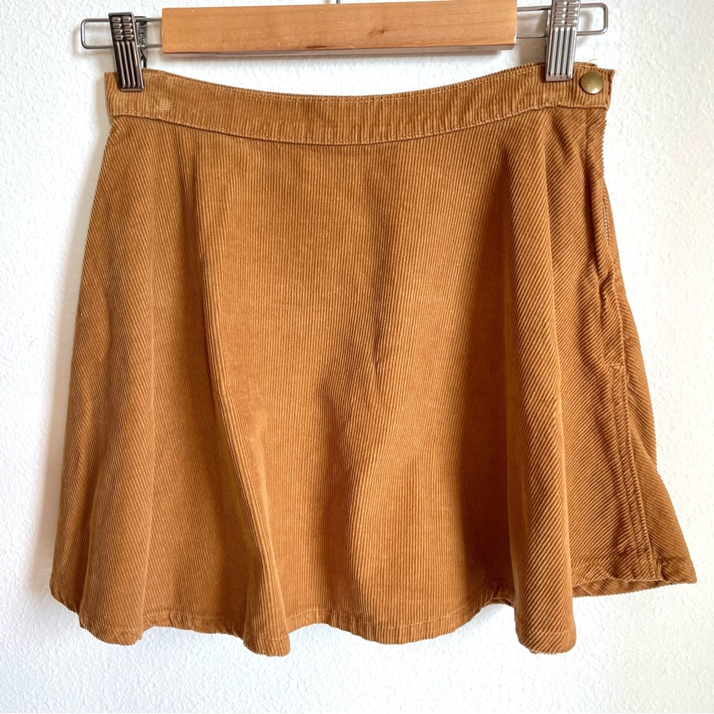 American Apparel Camel Corduroy Circle Skirt